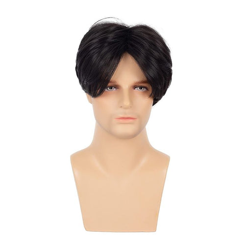 Men Short Hair Wig Cap